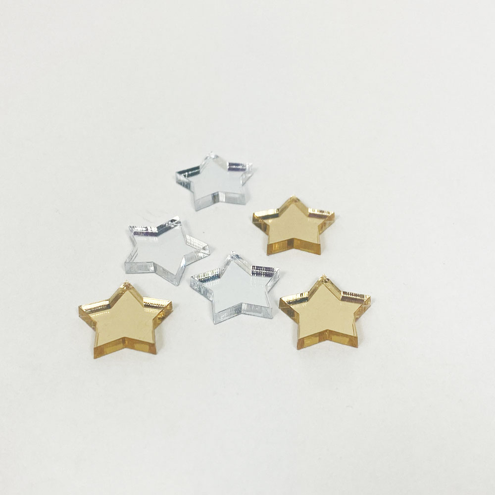 Звездички от плексиглас 2х2см - 10бр.