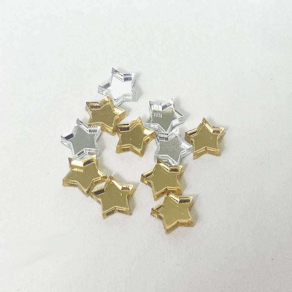 Звездички от плексиглас 1х1см - 10бр.