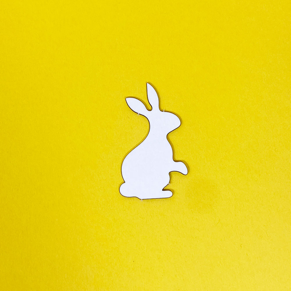 Зайче от бирен картон 6x3.6см